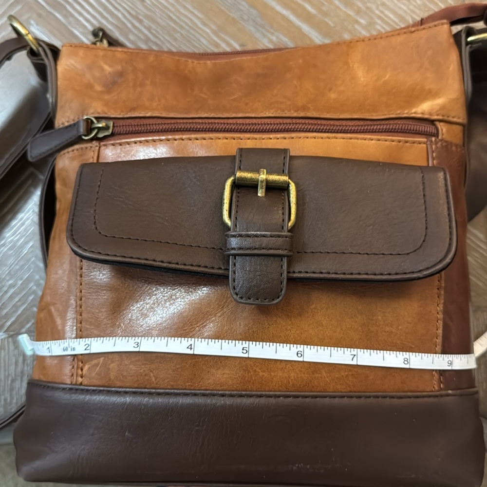 Stone And  Leather Brown Leather Crossbody Bag - Picture 14 of 16